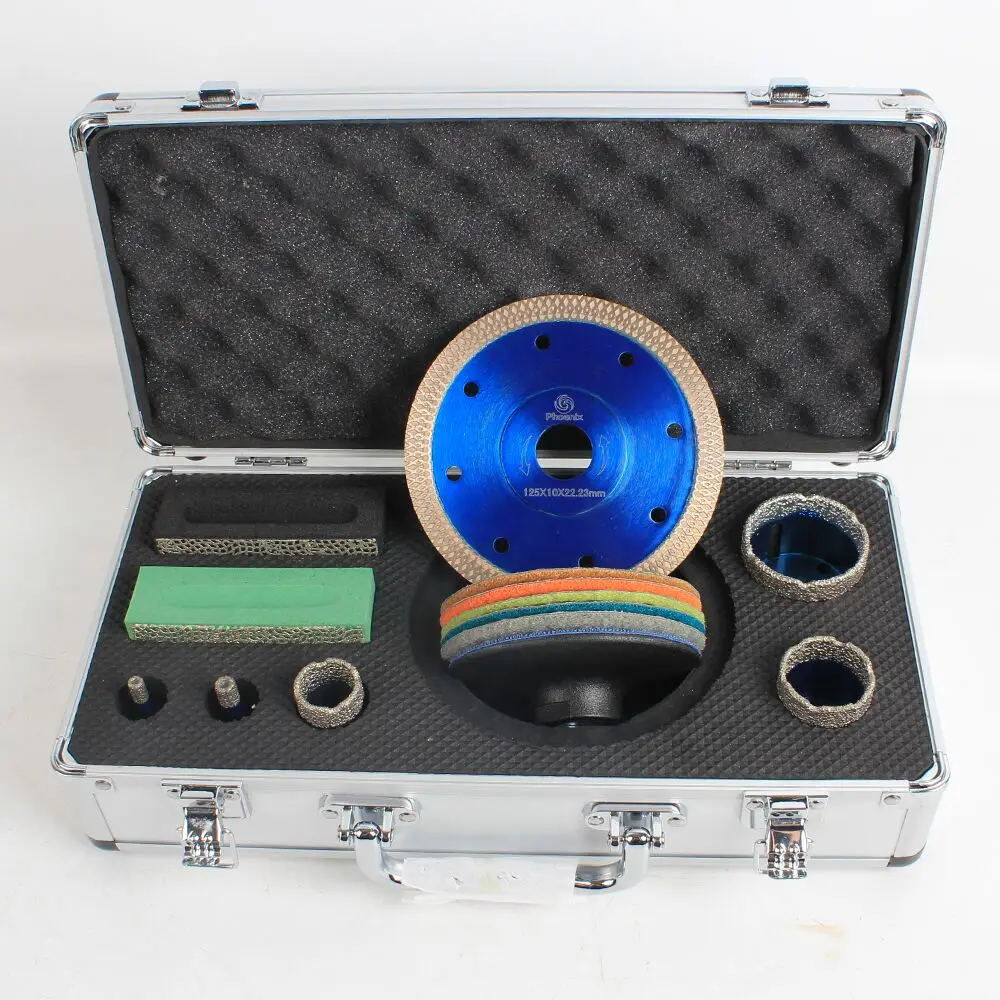 Raizi السيراميك بلاط البورسلين الماس مثقاب الخشب كيت كيف رأى مجموعات مع قطع طحن تلميع القرص ومنصات تلميع اليد