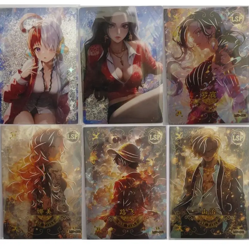 

Anime One Piece Hancock Luffy Zoro Nico Robin Sanji Nami Uta Perona Tony Chopper Collectible Card Toy Christmas Birthday Gift