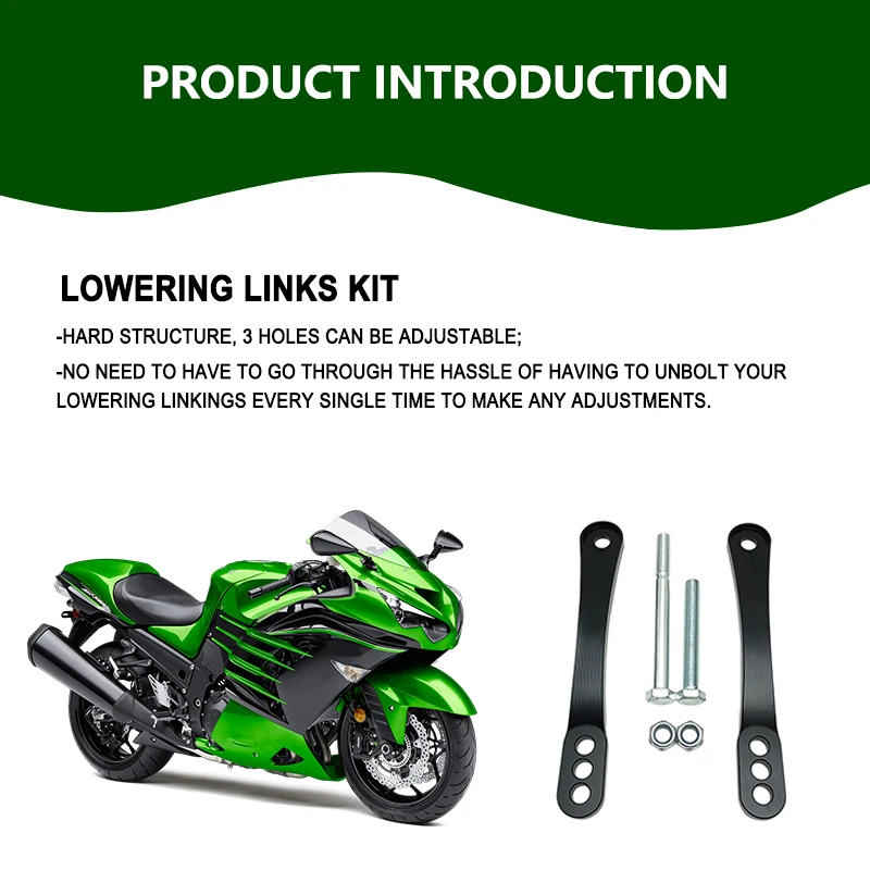 Aluminum Suspension Lowering Linkage Kit Drop Links For KAWASAKI ZX14R ZX14 ZZR 1400 ZX-14R 2006-2020 2017 2018 2019 Motorcycle