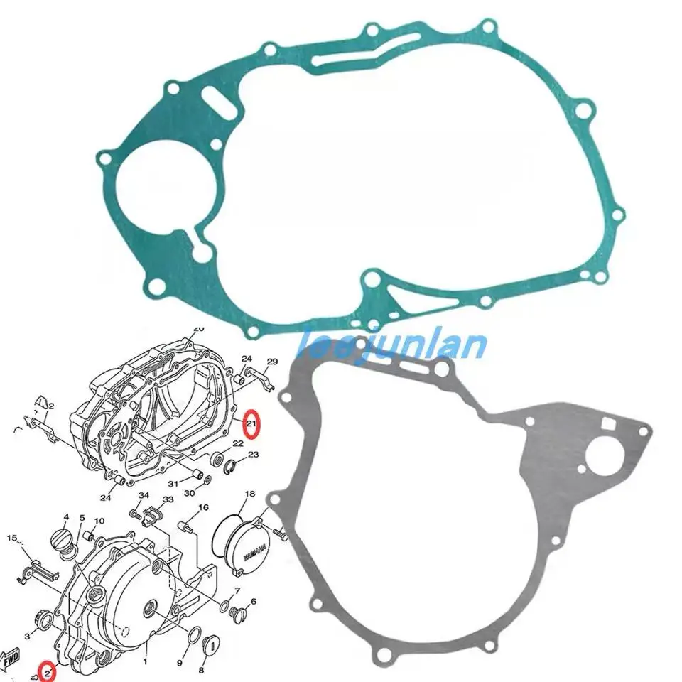 حشية غطاء المرافق اليسرى لياماها XV650 XVS650 V-STAR 650 98-16 VIRAGO 535 4VR-15451-00