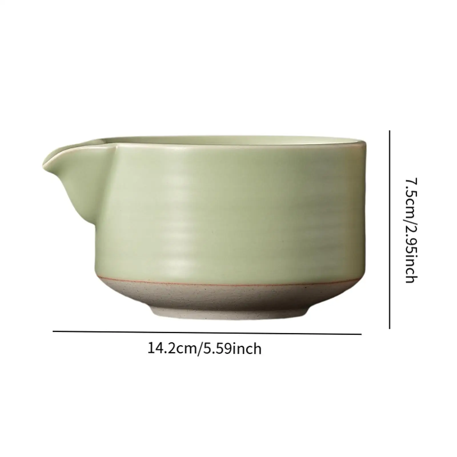 Ceramiczna miska na herbatę Matcha, akcesoria Matcha z wylewką, tradycyjna porcelanowa miska na herbatę dla miłośników herbaty, przyjaciół