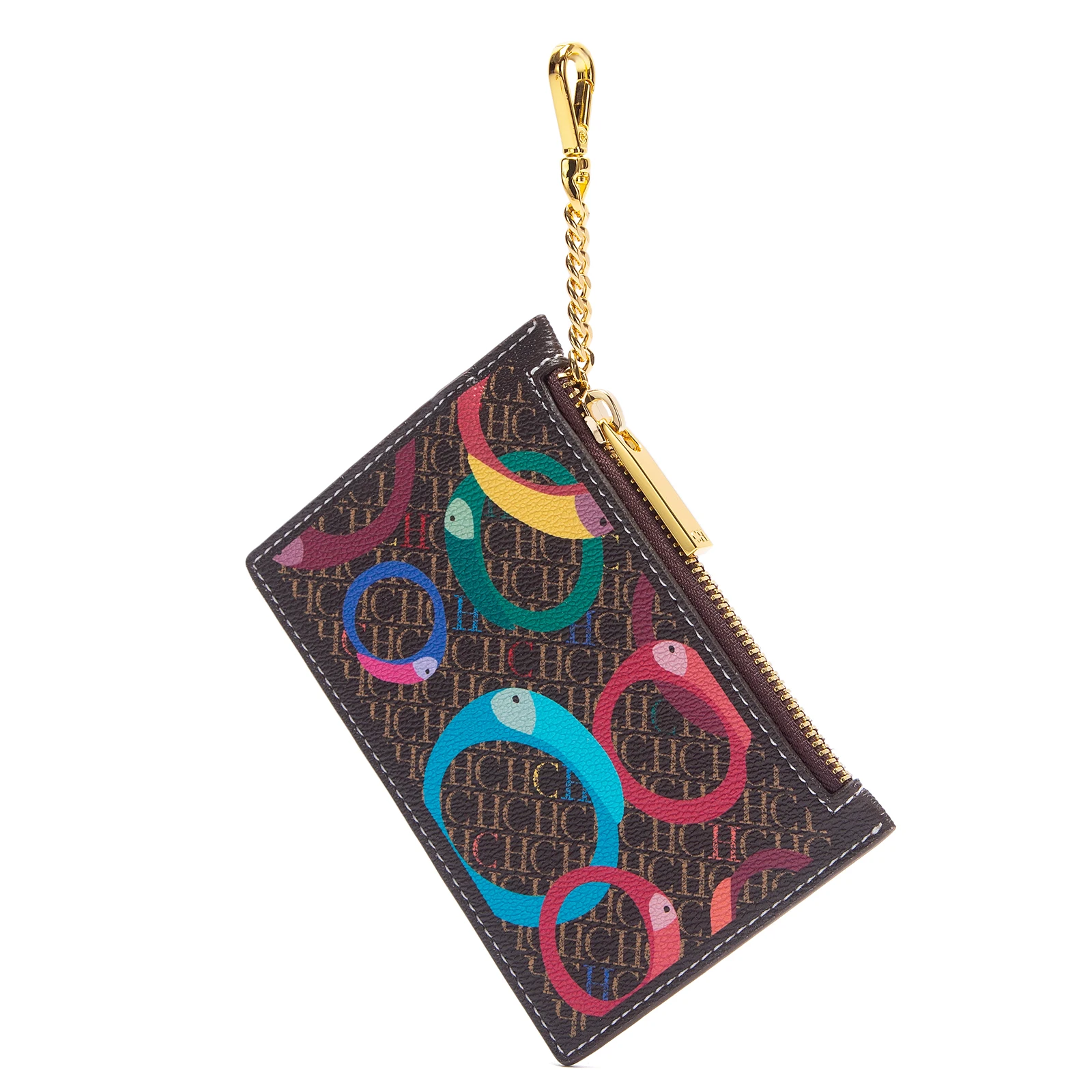 

Wallet Autumn New Flower Printing Coin Bag with Keychain