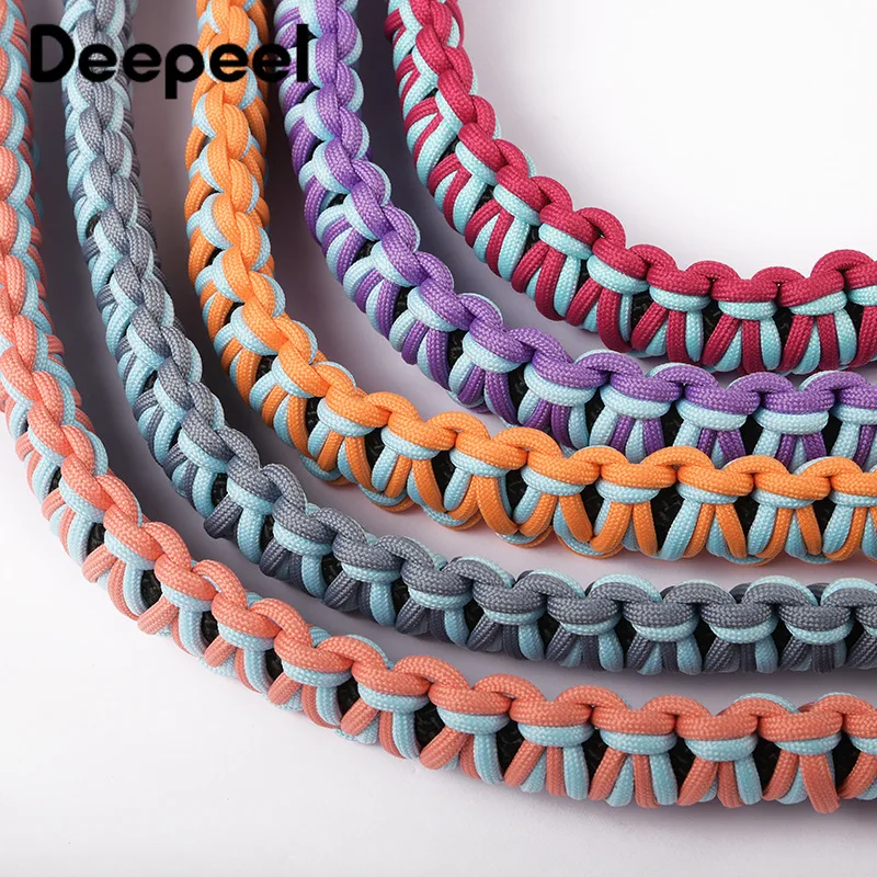 Deepeel 60cm Colorful Handmade Braided Bag Strap Purse Handbag Woven Straps Single Shoulder Underarm Bags Hardware Accessories