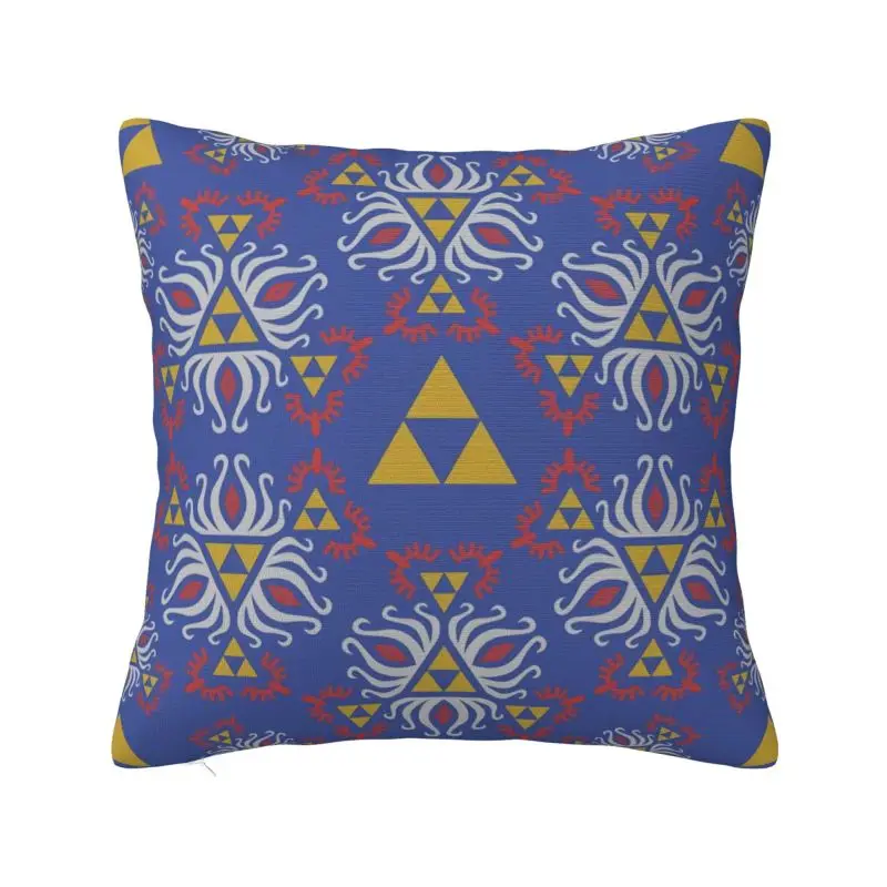 Custom Purple Zelda Sheikah Eye Pattern Cushion Covers Video Gamer Soft Luxury Throw Pillow Case