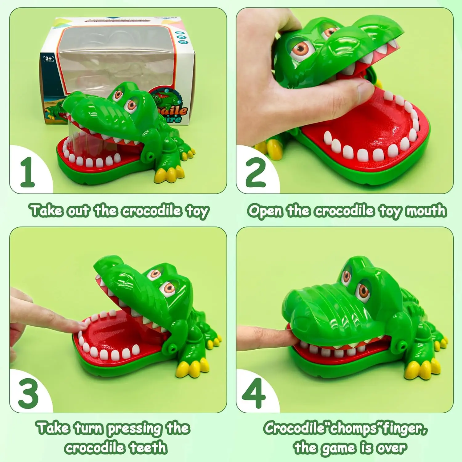 

Crocodile Teeth Toys Game for Kids, Crocodile Biting Finger Dentist Games Funny Toys, 2025 Version Ages 4 and Up