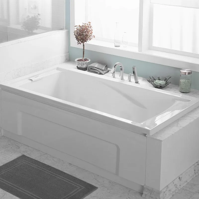 home.Evolution 5 ft. x 36 in. Deep Soaking Tub with Reversible Drain, White