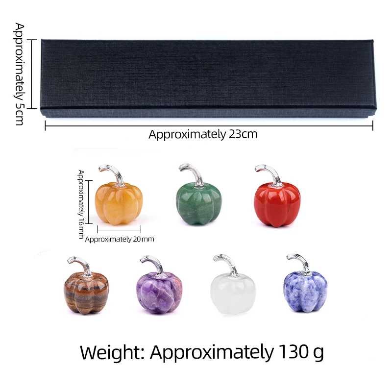 Natural Gemstone Home Decorations Pumpkin Set Mix Color Healing Yoga Stone Fit Jewelry Jewelry Accessories Ornaments Gift