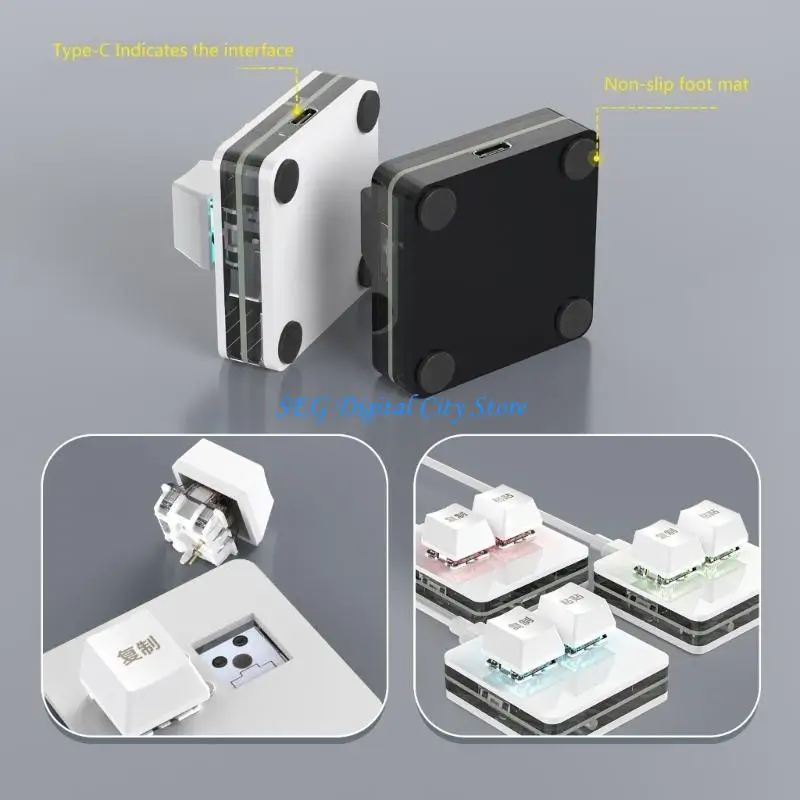 

U75B Lightweight 2 Gaming Keypad, USB C Механическая клавиатура с цветом для ритма игры и производительности