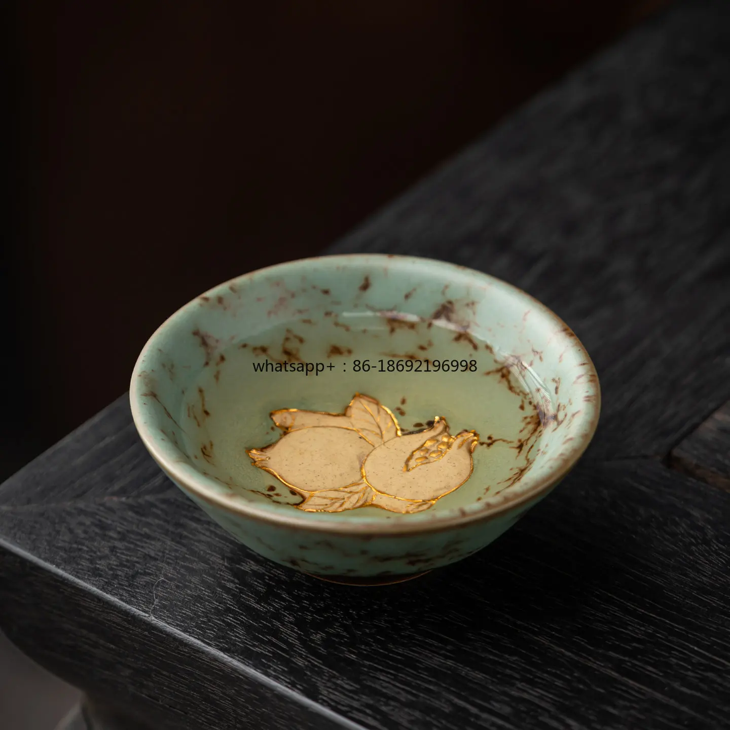 Chinese Gourd Moss Glaze Kung Fu Tea Teacup Master Cup Tea Cup Office Hospitality Personal Teacup