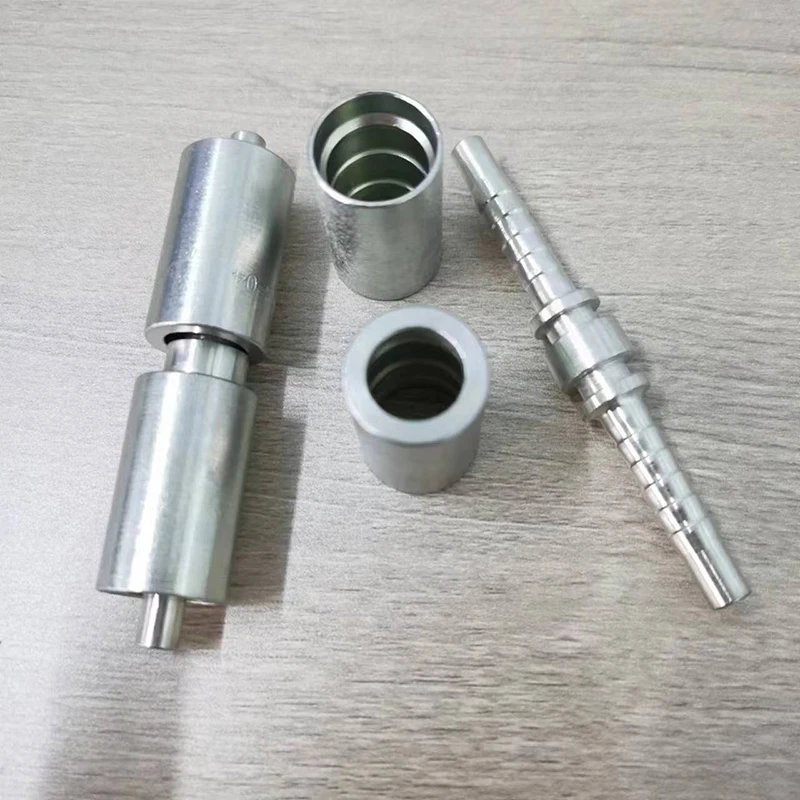 Hose Retrofit Crimp Straight Fitting Carbon Steel Pipe 6mm~25mm Hose Barb Compression Straight Joint Hose connection joint