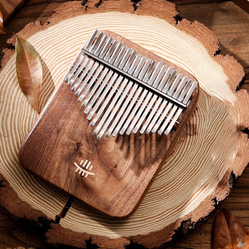 

21 Keys Kalimba Black Walnut Kalimbas Professional Musical Instruments Children Beginner Portable Small Thumb Piano Music Device