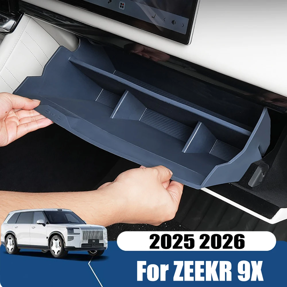 

Car Glove Box Storage Box Silicone Pad Partition Storage Fit for ZEEKR X9 Interior Storage Organization Modification Accessories
