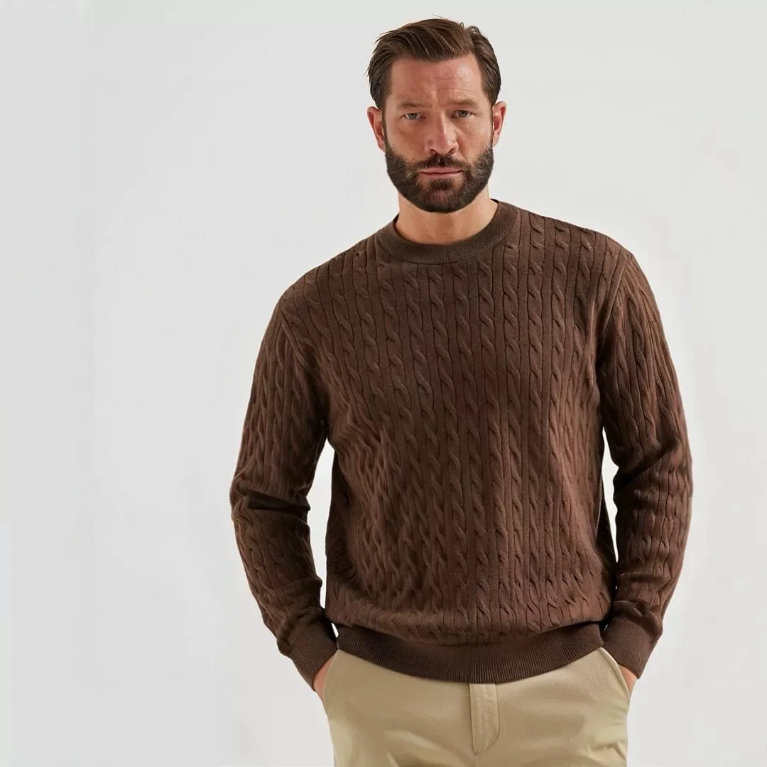 

Laoqian Sle Men's Knitted Wool Sweater Autumn Winter New Arrival Casual Long Sve Busin Casual Men's Knitwear