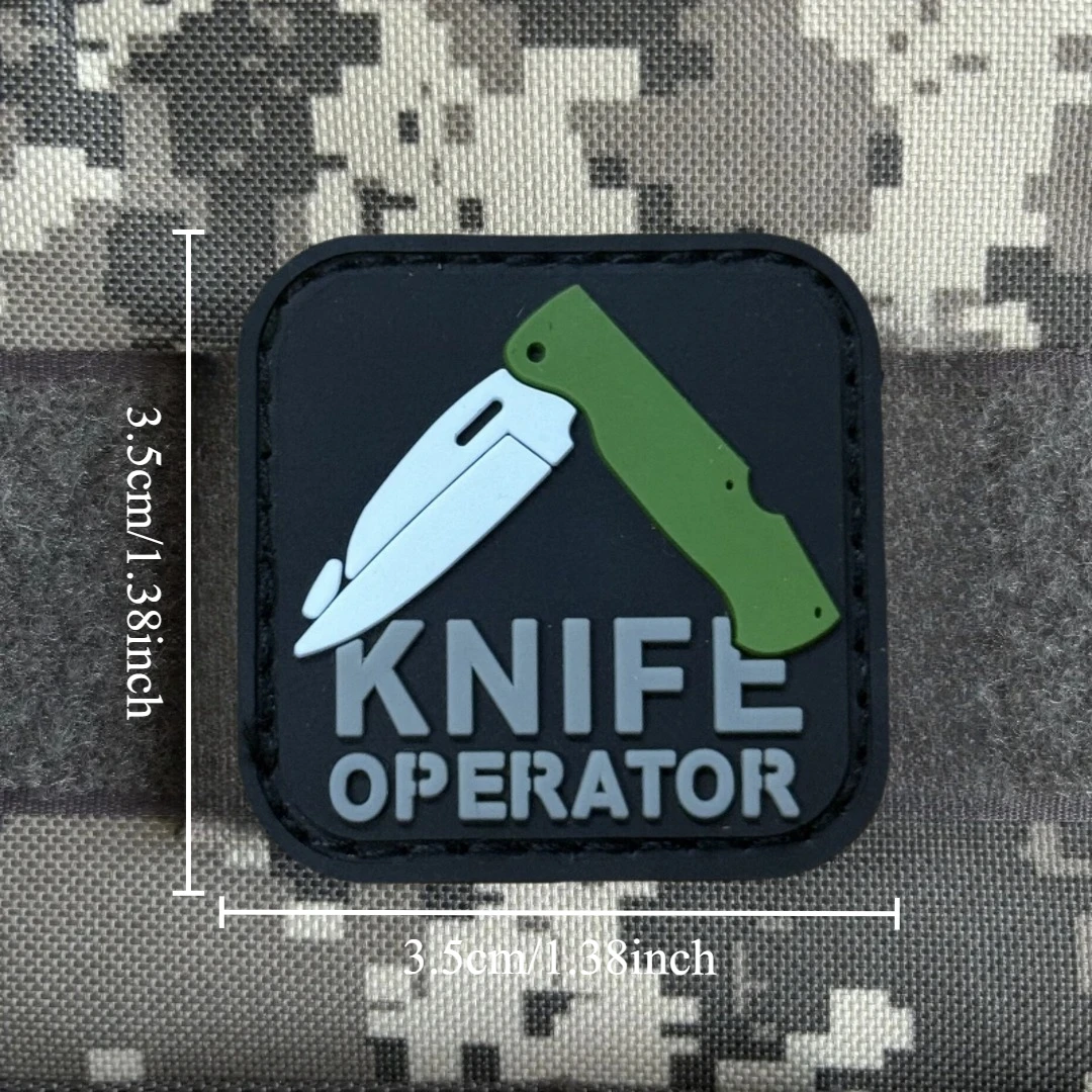 Parche táctico 3D PVC operador cuchillo – Moral militar - imagen 2