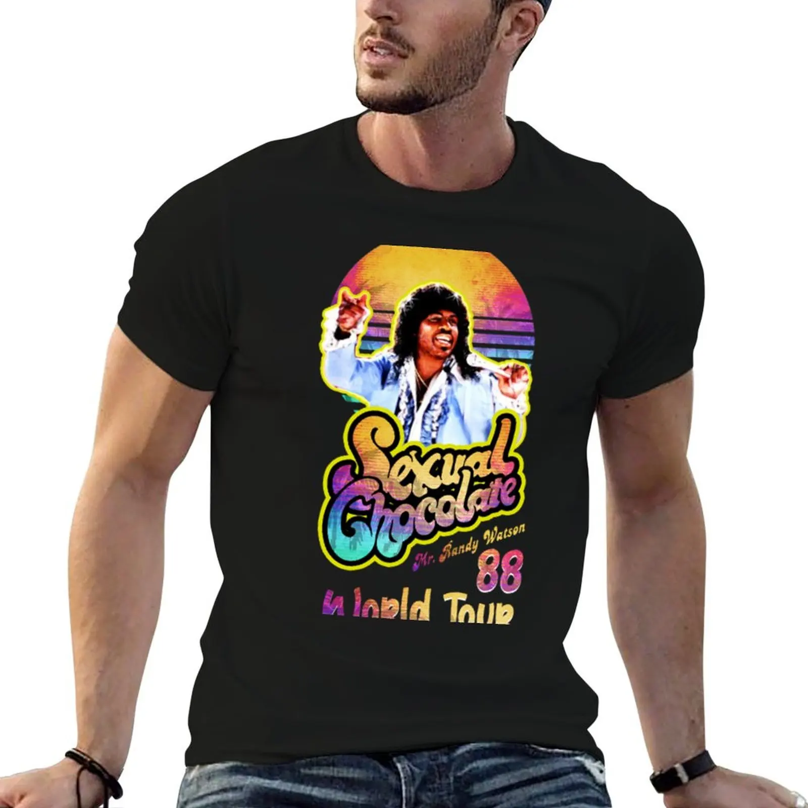 Cool Randy Watson Sexual Chocolate Retro T-Shirt Soft Anti-Shrink Cotton Tee