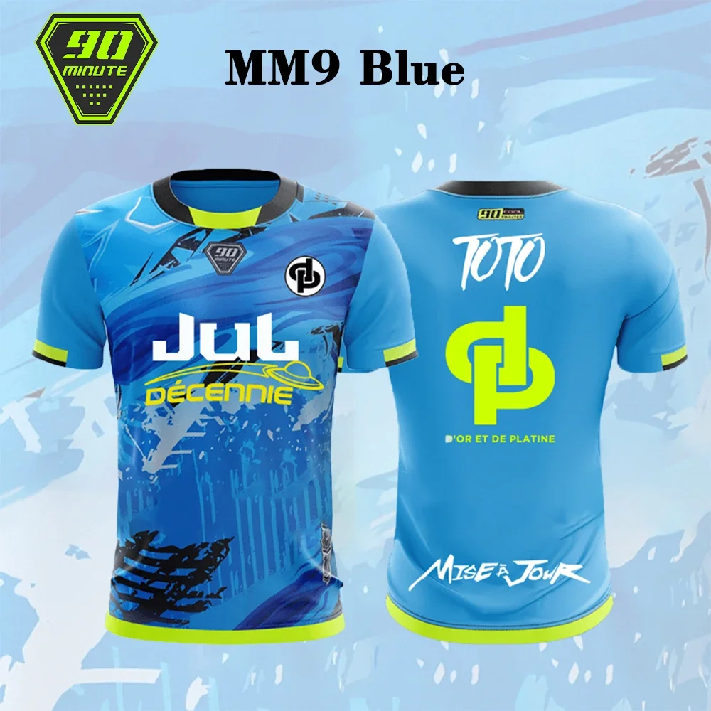 MM9 JUL 90-Minuten-Serie 3D-Sport, schnell trocknend, atmungsaktiv, Herren-T-Shirt, Fußballtrikot, Teamtraining, Rennen, Eltern-Kind-Kurzarm
