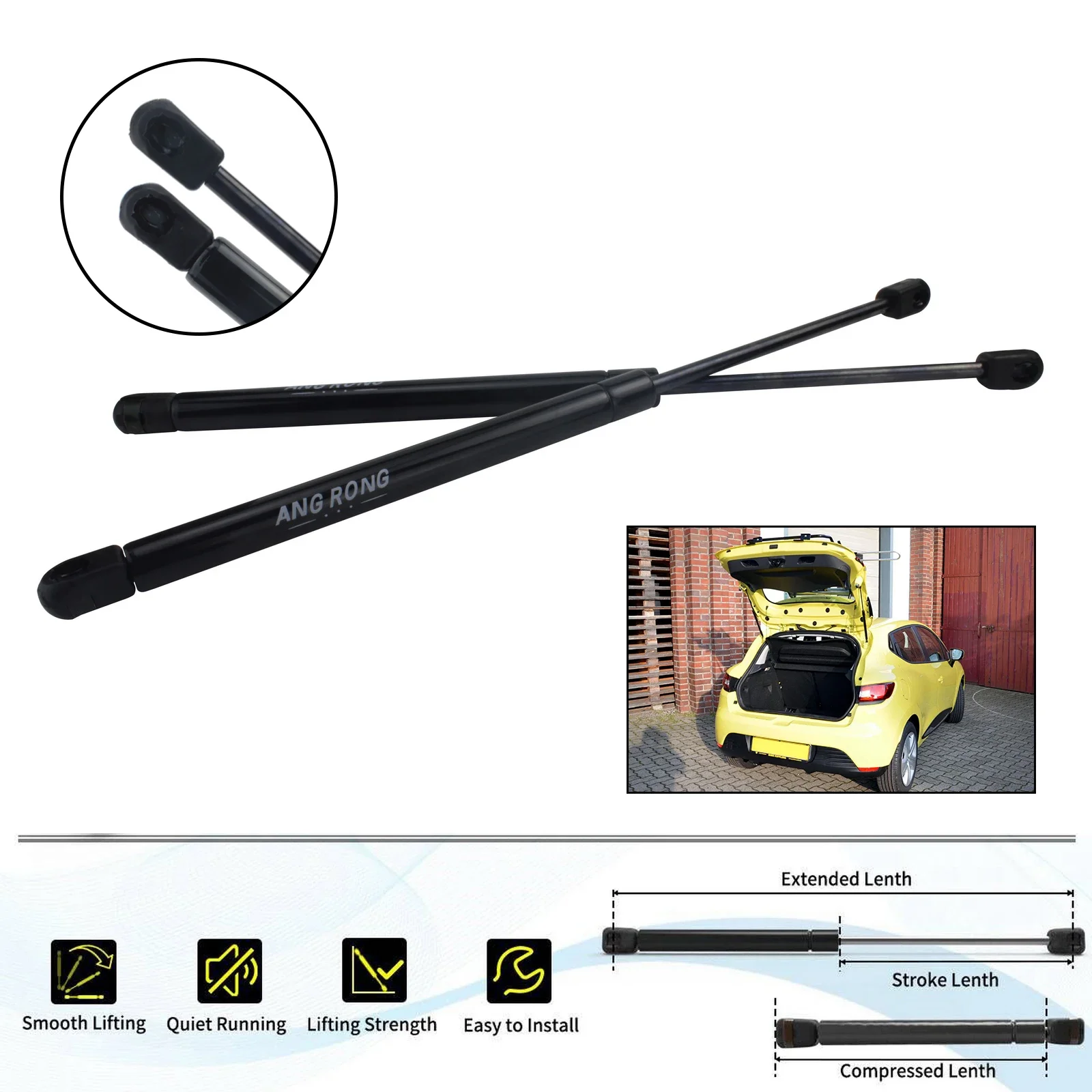 Dla Renault Clio MK2 Hatchback 1998-05 Podpory gazowe tylnej klapy bagażnika UK
