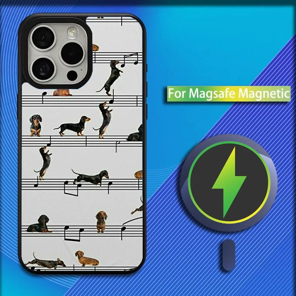 Magsafe-磁気ワイヤレス充電電話ケース,dachshund Dog love,mini,plus,pro,max,15, 13,12,11,15