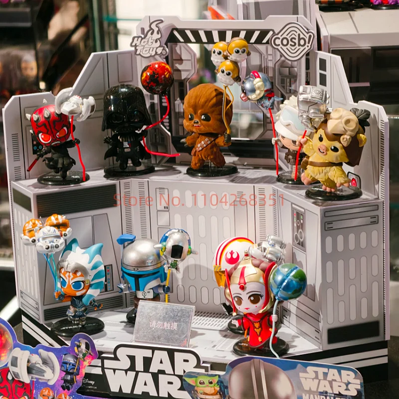 

Hot Toys Cosbi Star Wars Balloon Cosbi Bobble-Head Blind Box Series 2 Luke Darth Vader Figure Toys Chibi Collectible Model Doll