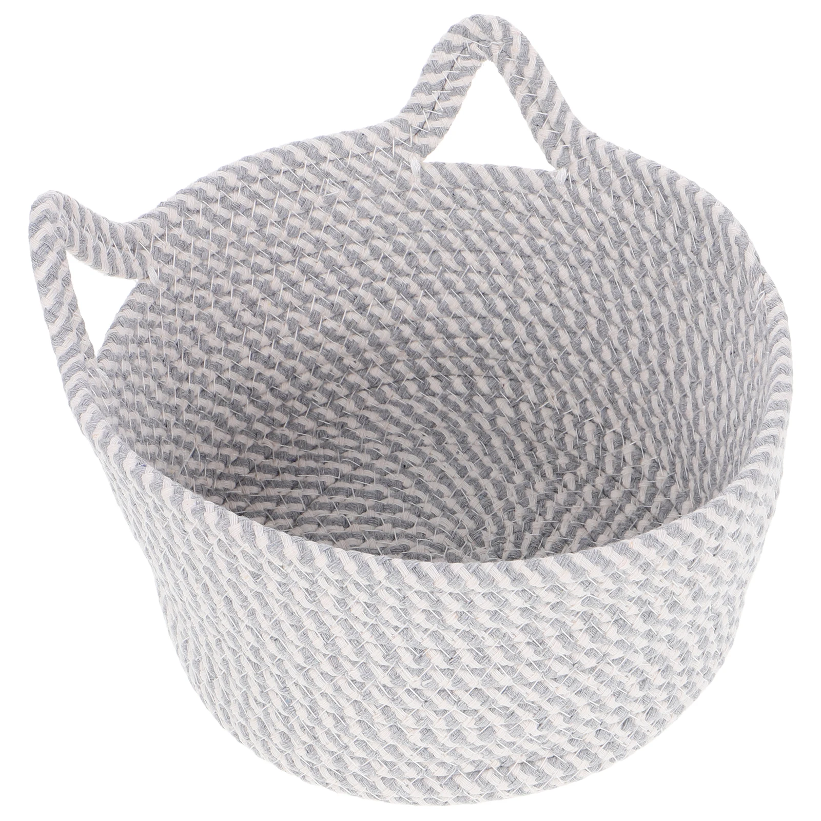 

Woven Cotton Rope Basket Desk Organizer Soft Fabric Storage Bin Keys Snacks Home Decorative Baskets Elegant Design