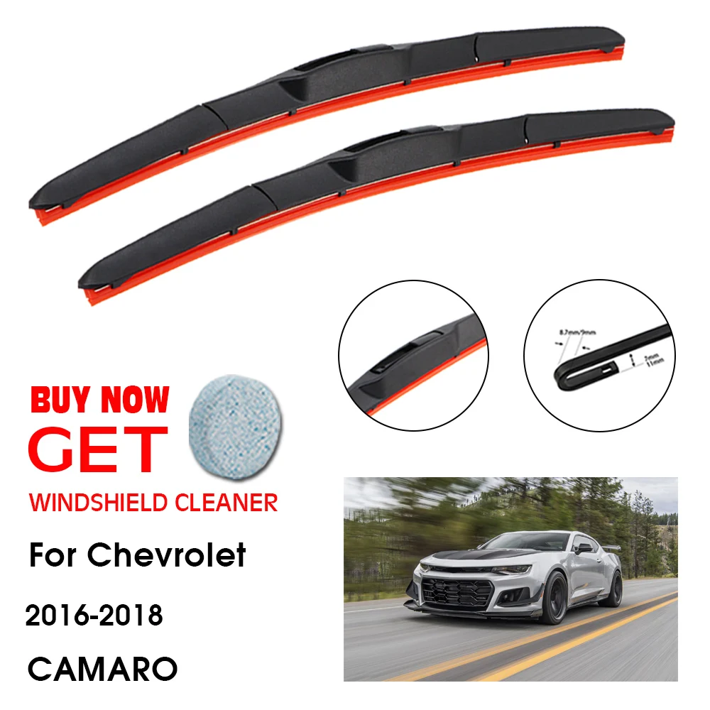 

Car Wiper For Chevrolet CAMARO 22"+20" 2016-2018 Front Window Washer Windscreen Windshield Silica Gel Wiper Blades Accessorie