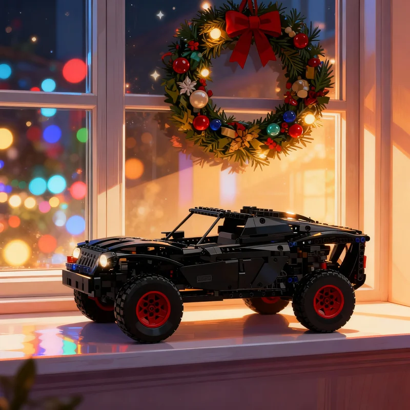 

810pcs MOC Technical Expert Builder Alternate Model Terrain Police Car Building Blocks Architecture Christmas Gift Toy Education