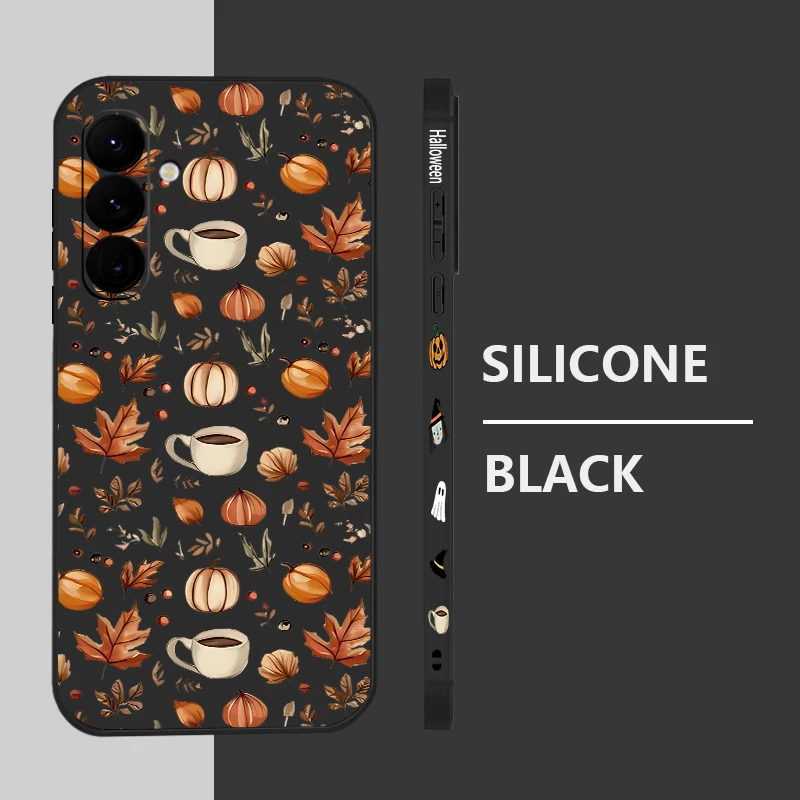 الخريف مابل ليف طباعة الحال بالنسبة لسامسونج غالاكسي S25 S24 FE S25 S22 S23 S24 الترا A17 A56 A55 A53 A54 A15 A16 A36 غطاء هاتف من البولي يوريثان #2