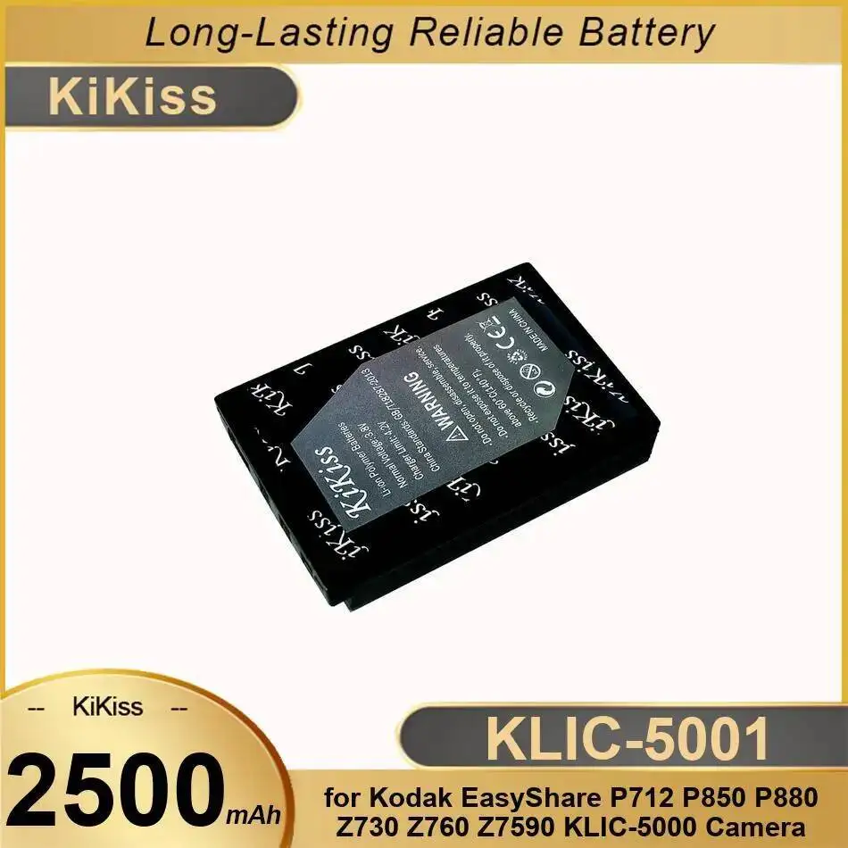 

Безопасный аккумулятор для камеры Kodak Easyshare P712 P850 P880 Z730 Z760 Z7590 Klic-5000 2500 мАч Klic-5001 долговечный