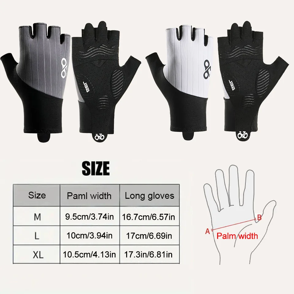 GTUBIKE Summer Bicycle Gloves Half Finger MTB Cycling Gloves for Men 3D Padded Anti-Slip Shock-Absorbing Biking Bike Accessories