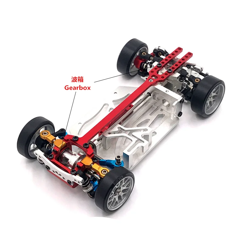 金属アップグレード修理されたフロントとリアギアボックス蚊車1/28 MINI-Q8 MINI-Q9 rcカーパーツ