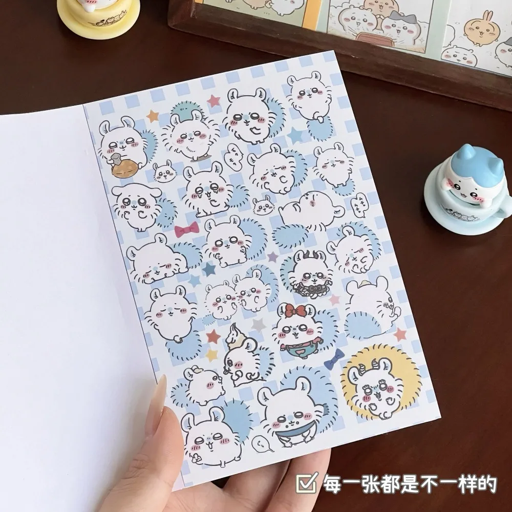 Chiikawa Cute Sticker Book Hachiware Usagi Kawaii Decals Journal Scrapbook DIY Decor Cartoon Anime Stickers for Girls Daily Use view 3
