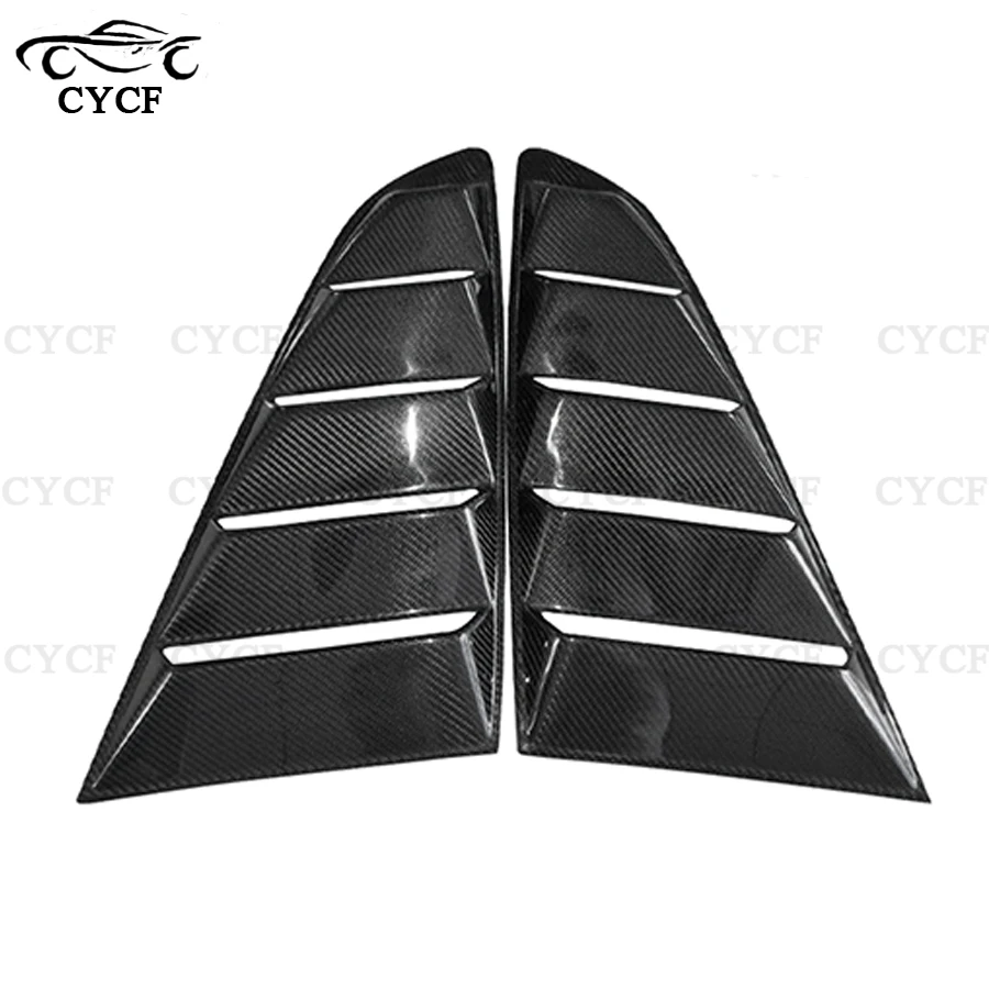 For Ford Mustang High quality Cabon fiber Car Styling Rear Window Louvers Car Rear Window Blinds Side Tuyere Louvers Vent