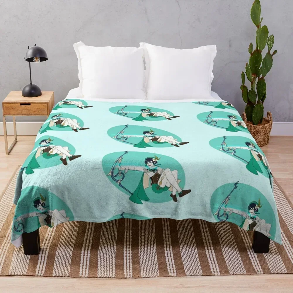 

Venti Throw Blanket Furry anime Kid'S for sofa Blankets