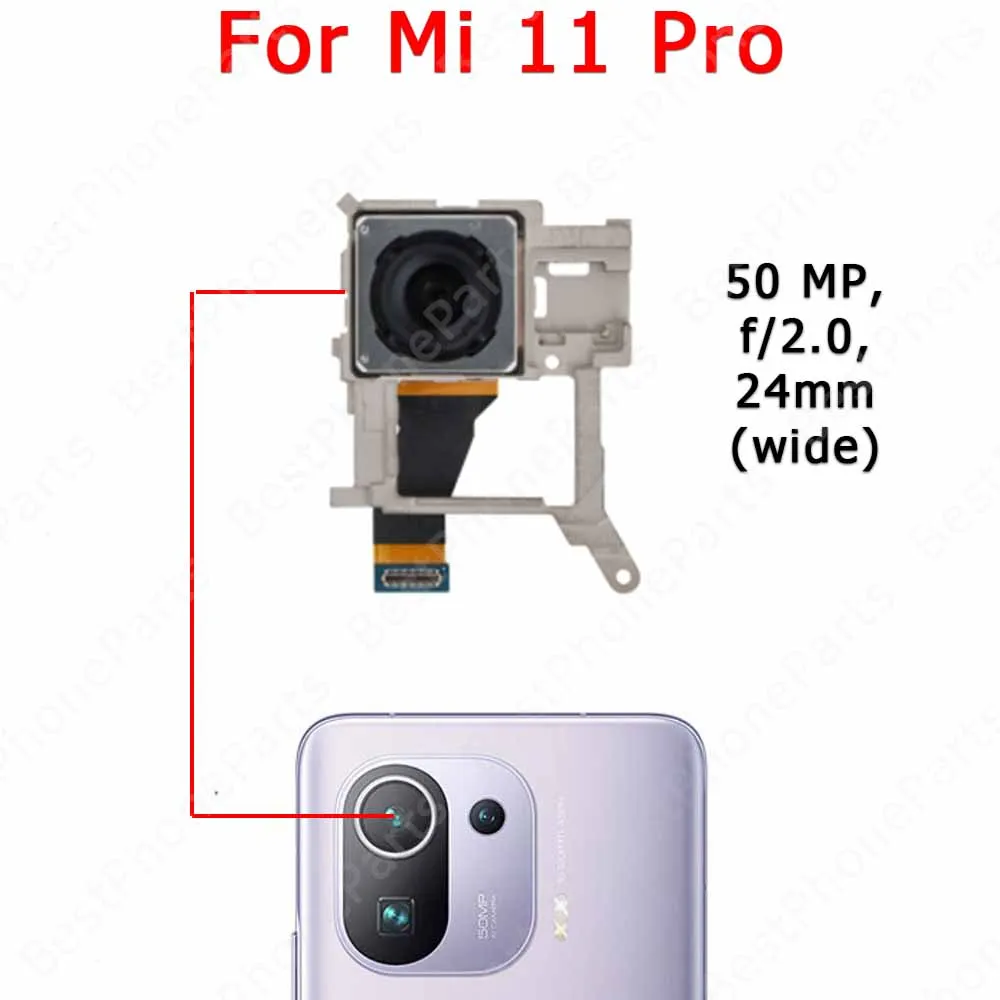 Rear Back Camera For Xiaomi Mi 11 Lite 5G Mi11 11T Pro Ultra Camera Module Backside View Replacement Spare Parts