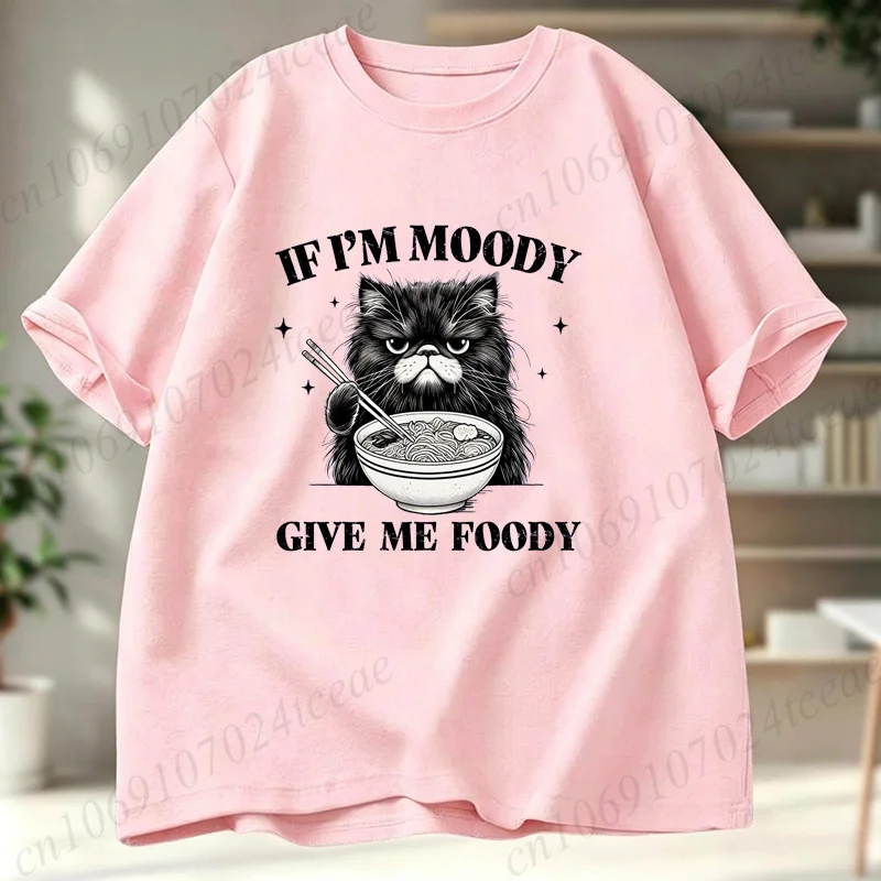 Wenn ich düster bin, gib mir ein Foody-T-Shirt, lustiges Katzen-Sarkasmus-Shirt, sarkastische T-Shirts, Sommermode-T-Shirts für Damen und Herren, kurzärmelige Geschenke – Detail 6