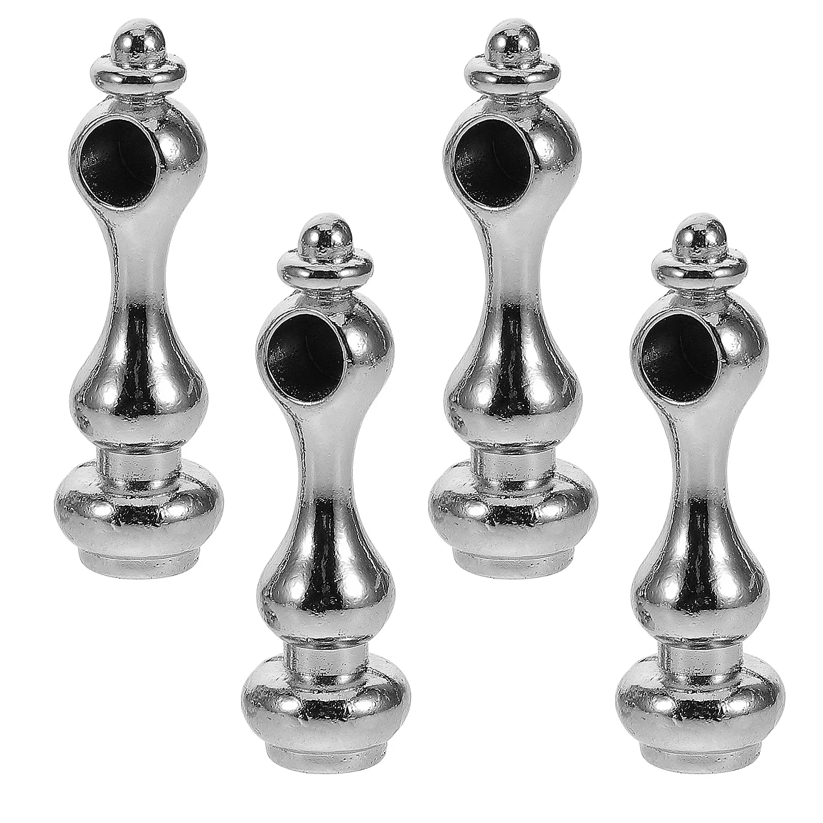 

4 Pcs Fence Accessories Gallery Connector Metal Post Cap for Furniture Spindles Zinc Alloy Railing Replacement Parts End