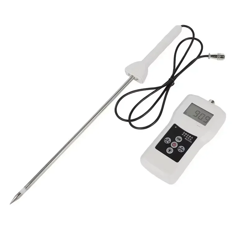 Digital Moisture Meter MS350A Testing Soil Coal and Chemical Powder with Probe 280mm White