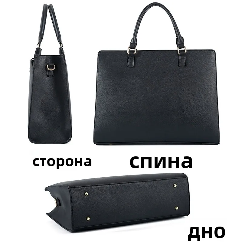 2025 New Ladies Handheld Briease Multi-Segmented Commuter A4 Document Bag Can Place 6-Inch Laptop Briease Busin Tote