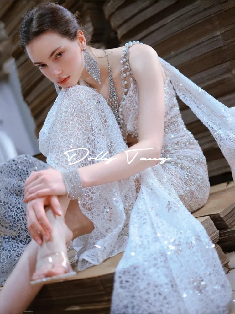 

Heavy industry luxury handcrafted beaded sequined halter water banquet dress