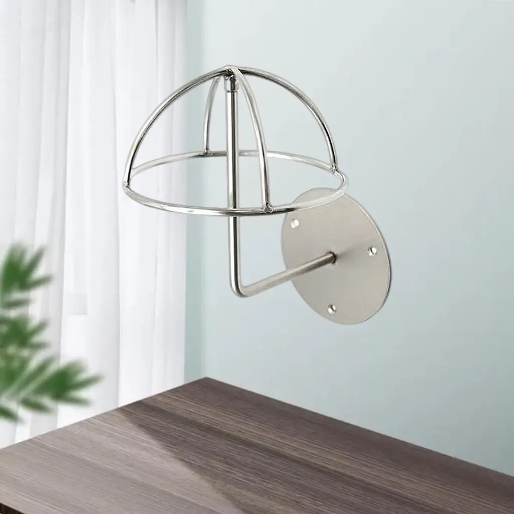 Wall Mounted Stainless Steel Wig Stand Display Rack for Cowboy Hat