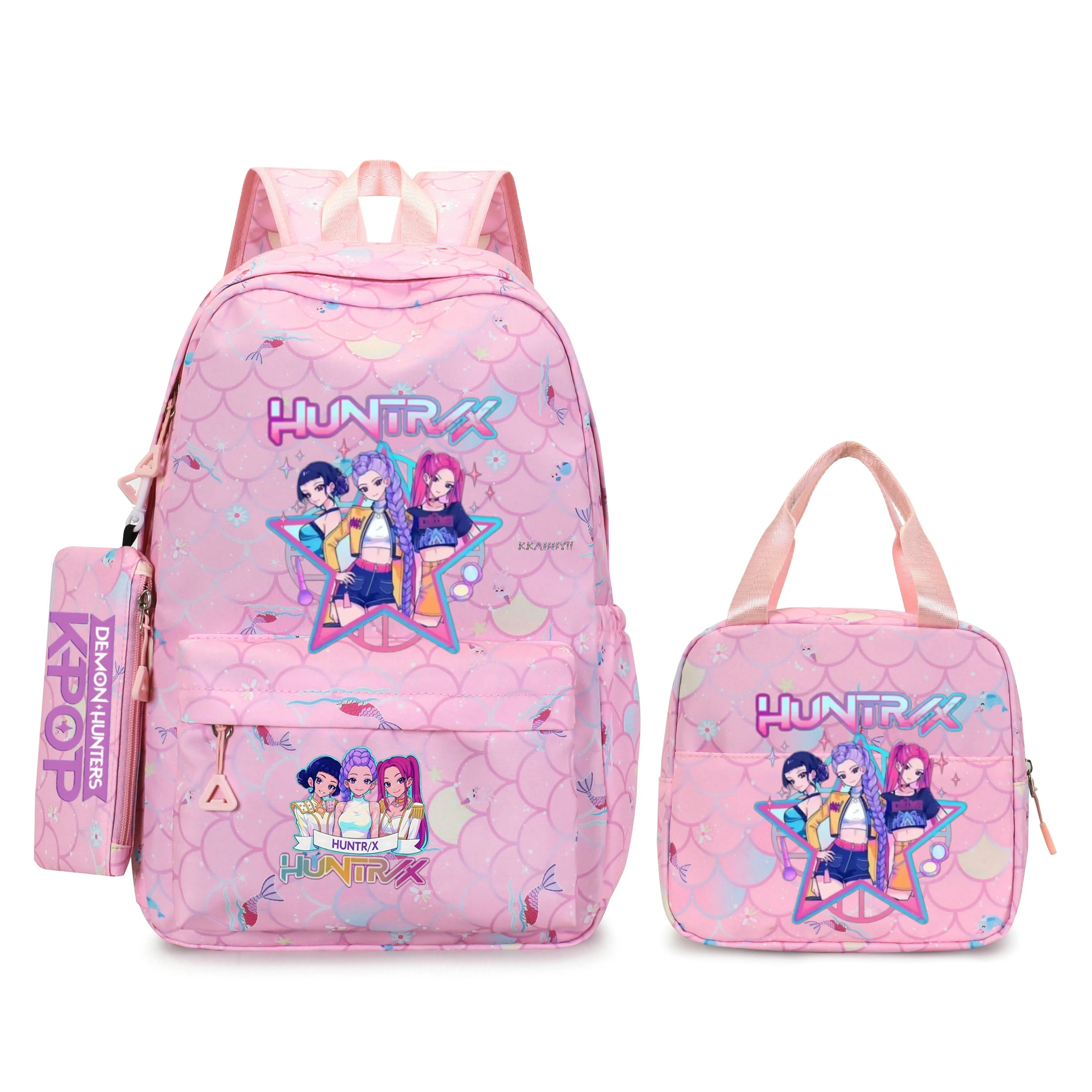 

KPop Demon Hunters Backpack Fashion High Capacity Waterproof College Trendy Girls Laptop School Bags Girl Travel Book Bag