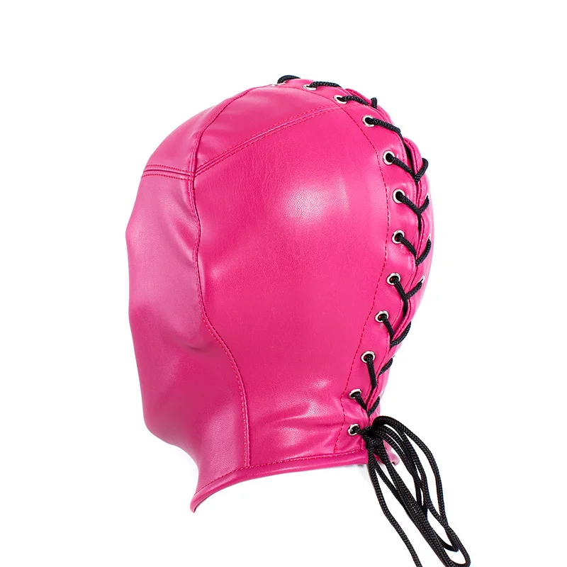 صنم مثير ضيق المناسب القبعات متفوقة بو الجلود قناع كامل هود للنساء هالوين تأثيري زي حفلة قناع الملحقات