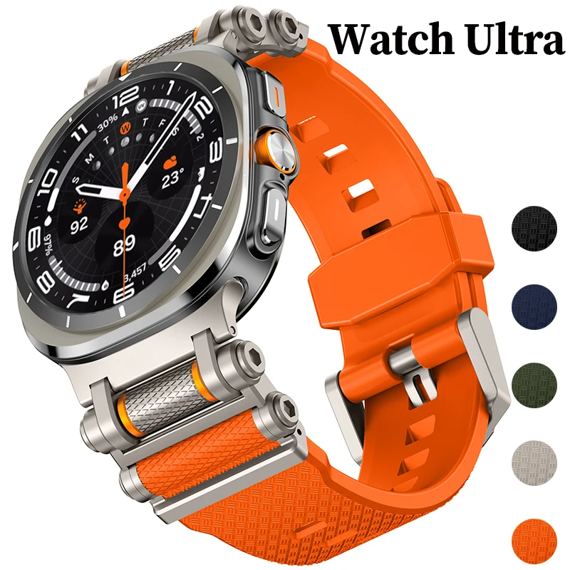 

Резиновый спортивный ремешок для Samsung Galaxy Watch Ultra 2025, силиконовый ремешок-браслет для Galaxy Watch Ultra 7 47 мм, сменные аксессуары
