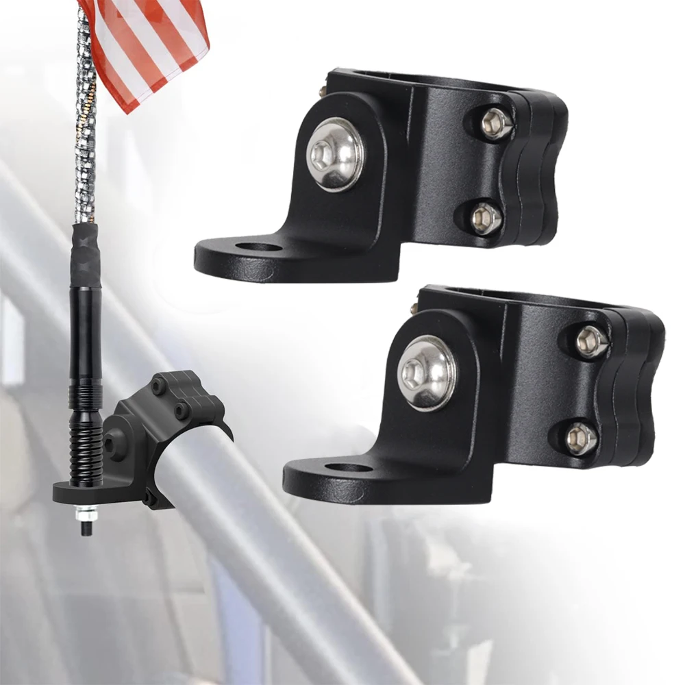 UTV LED Whip Light Mounts Flagpole Antenna Light Bar Bracket for 1.75