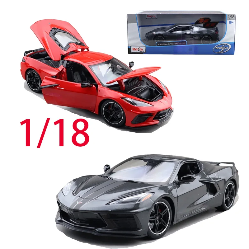 

Maisto литой под давлением масштаб 1/18, модель автомобиля Chevrolet из сплава, гоночный автомобиль Chevrolet Corvette, игровые транспортные средства, игрушки для мальчиков, оригинальная коробка