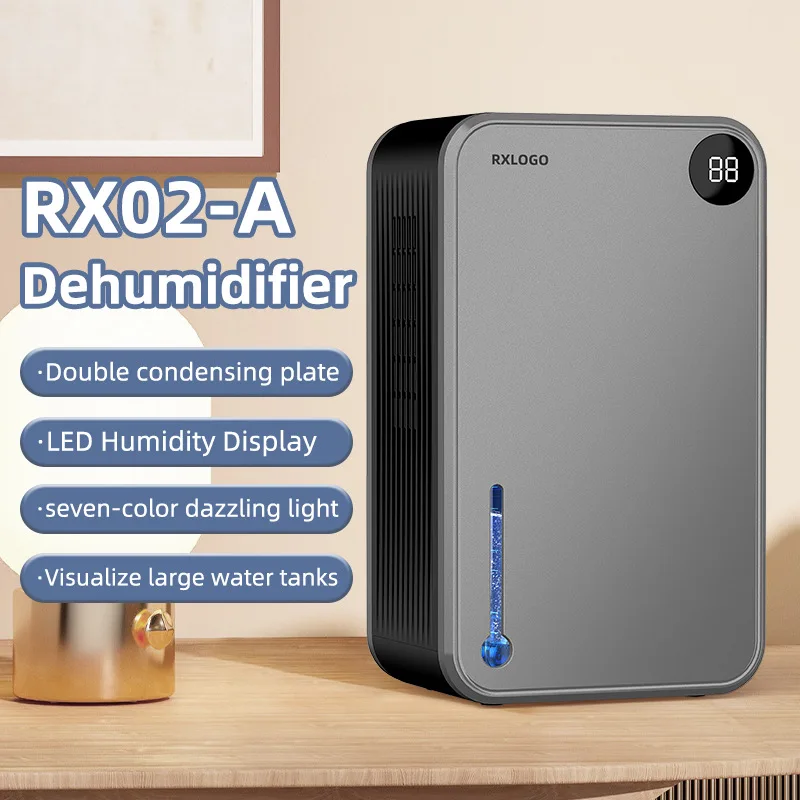 

New Small Air Dehumidifier 90W Defrost Silent Home Absorber Bedroom Deshumidificador Strong Power Humidity Display Smart Timer