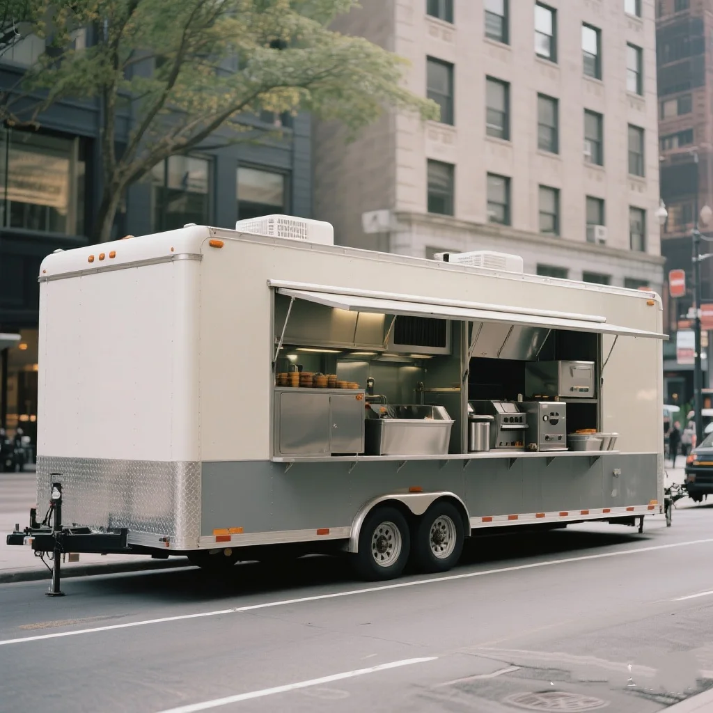 

Customized hamburger mobile food caravan caravan food truck food trailer mobile business vehicle full set of equipment
