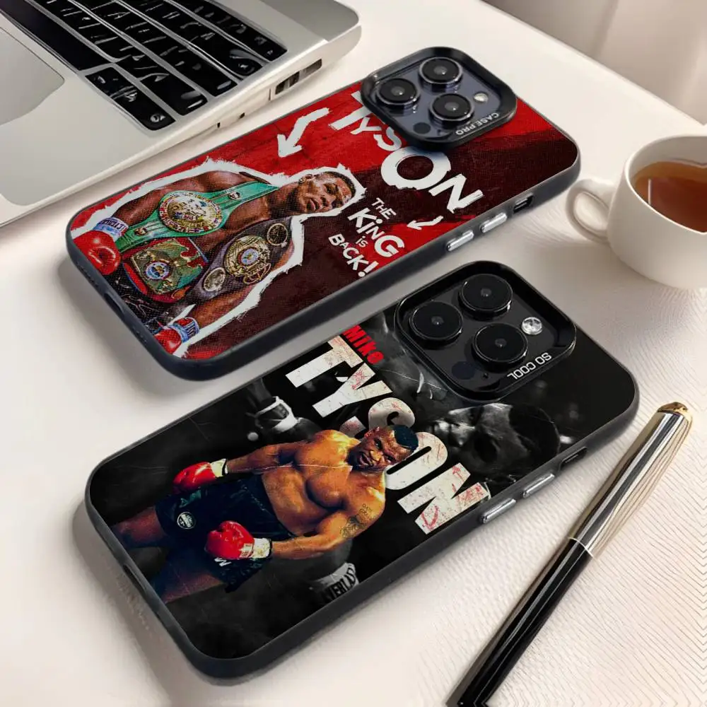

M-Mike T-Tyson Boxer Phone Case For iPhone 16,15,14,13,12,11,8,7,Pro,Max,Plus,Mini,XS,SE Anti Fall Black Matte Hard