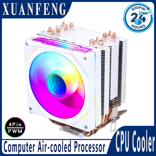 Ventilador enfriador de CPU x79 x99 am5 amd am3 am4 4 pines/PWM PC 2/4/6 tubo de calor instalación eficiente refrigerada por aire LGA2011 115x 1200 1700 1366