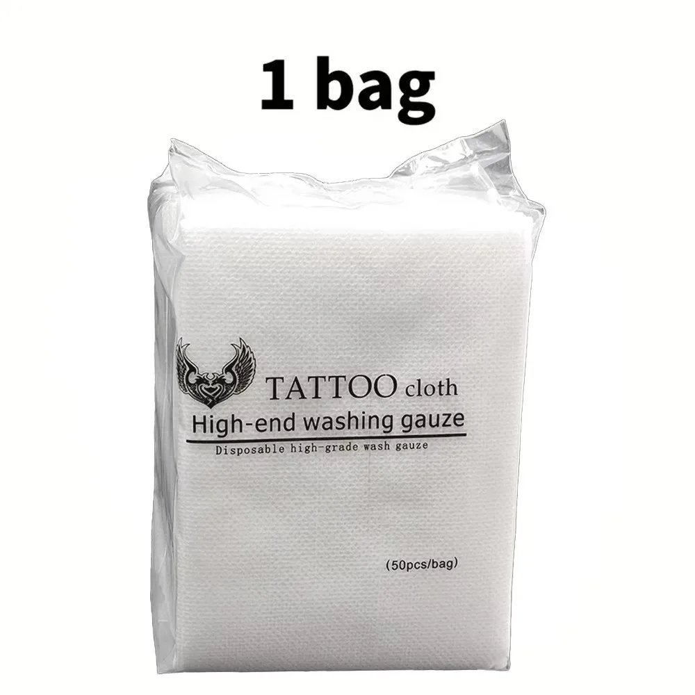 50Pcs/Bag Non-woven Fabric Disposable Wipe Cleaning Tool Disposable Paper Towel Suppliesets Permanent Makeup Wipe